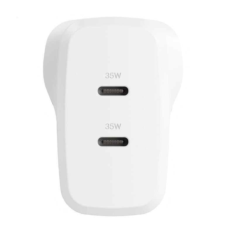 Cygnett PowerPlus 35W Dual Port USB-C PD Fast Wall Charger - White
