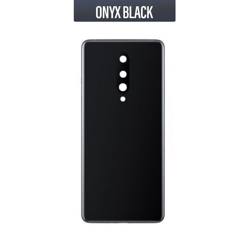 Back Glass Cover with Camera Lens For OnePlus 8 - Onyx Black