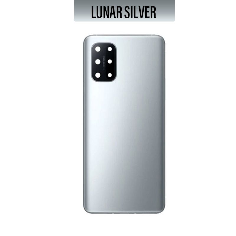 Back Glass Cover with Camera Lens For OnePlus 8T - Lunar Silver