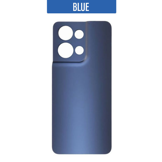 Back Battery Cover Glass Replacement (No Camera Lens Glass) for Oppo Reno8 Pro- Blue