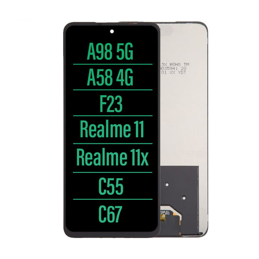 LCD Touch Screen Assembly For Oppo A98 5G/ A58 4G/ A79/ F23/ Realme 11/ 11x/ C55/ C67