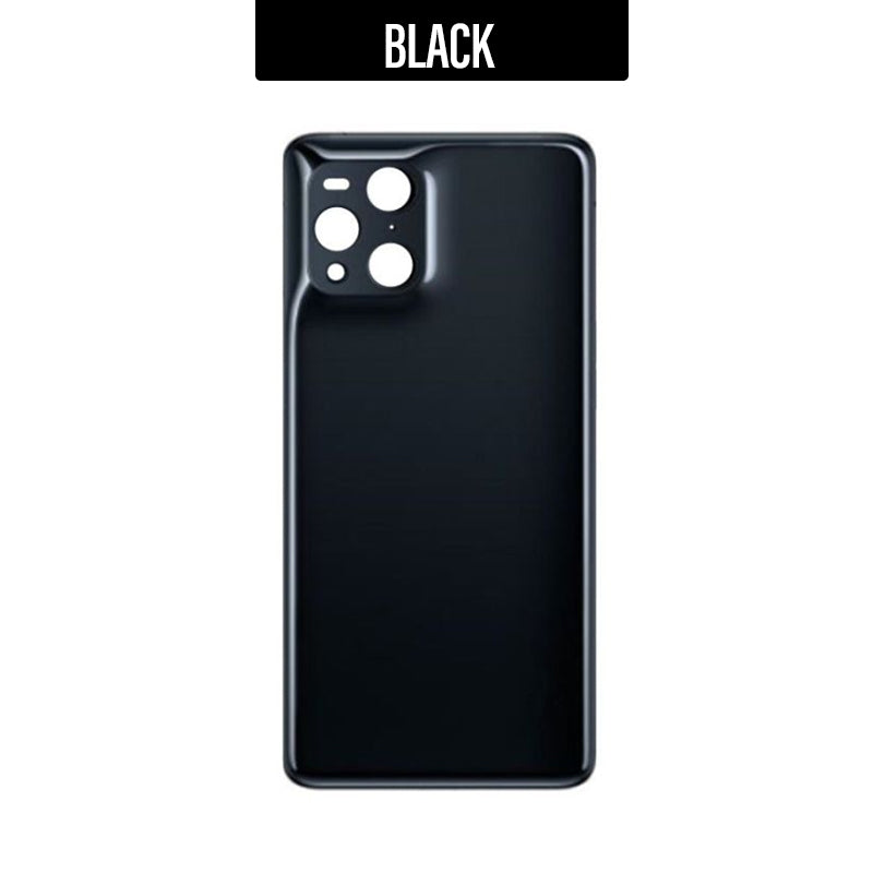Back Battery Cover Glass Replacement for Oppo Find X3 Pro- Black