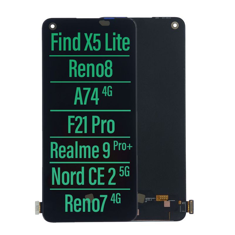 LCD Touch Screen AssemblyFor Oppo Find X5 Lite/ Reno8/ F21 Pro/ A78 4G/ Realme 9 Pro Plus/ Nord CE 2 5G/Reno7 4G
