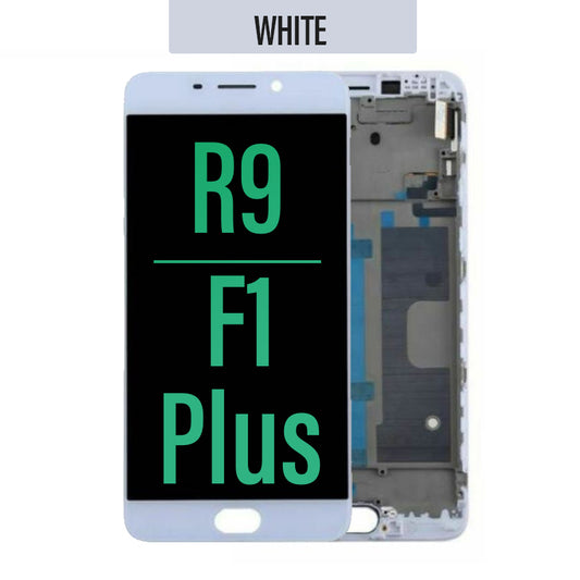 LCD Touch Screen Assembly With Frame for Oppo R9/F1 Plus- White
