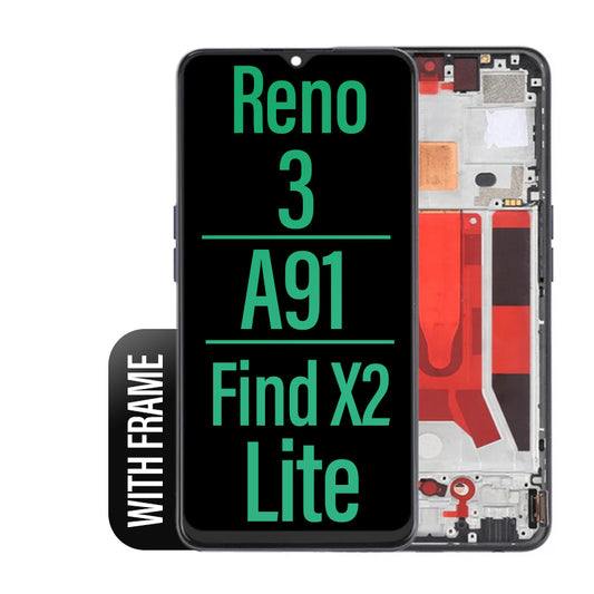 LCD Digitizer with Frame Replacement  for Oppo Reno3 / A91 / Find X2 Lite