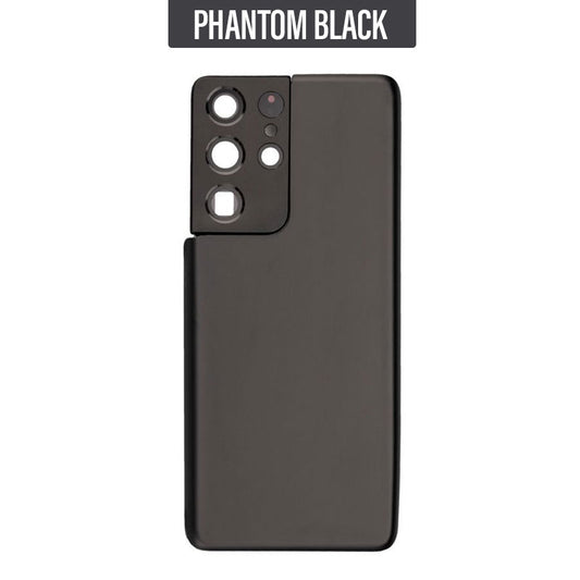 Battery Back Cover with Camera Lens For Galaxy S21 Ultra G998 - Phantom Black
