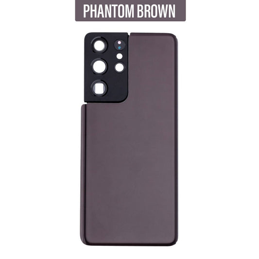 Battery Back Cover with Camera Lens For Galaxy S21 Ultra G998 - Phantom Brown