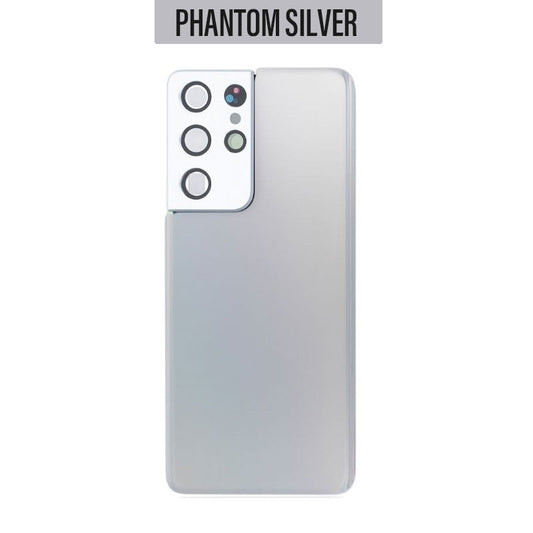 Battery Back Cover with Camera Lens For Galaxy S21 Ultra G998 - Phantom Silver
