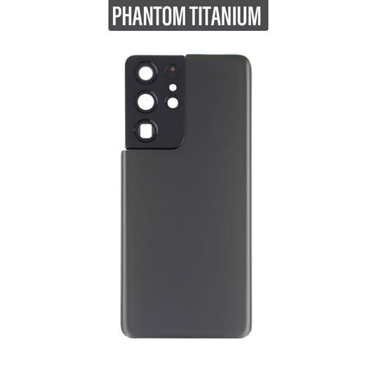 Battery Back Cover with Camera Lens For Galaxy S21 Ultra G998 - Phantom Titanium