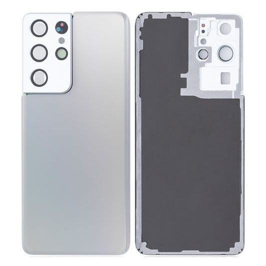 Battery Back Cover with Camera Lens For Galaxy S21 Ultra G998 - Phantom Silver