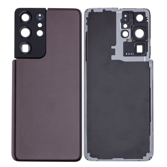 Battery Back Cover with Camera Lens For Galaxy S21 Ultra G998 - Phantom Brown