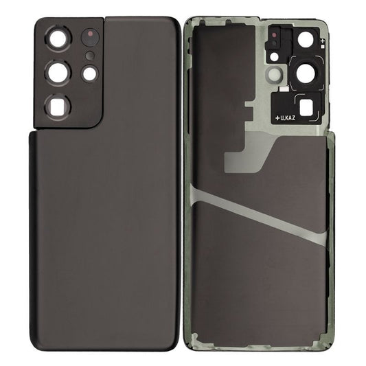 Battery Back Cover with Camera Lens For Galaxy S21 Ultra G998 - Phantom Black