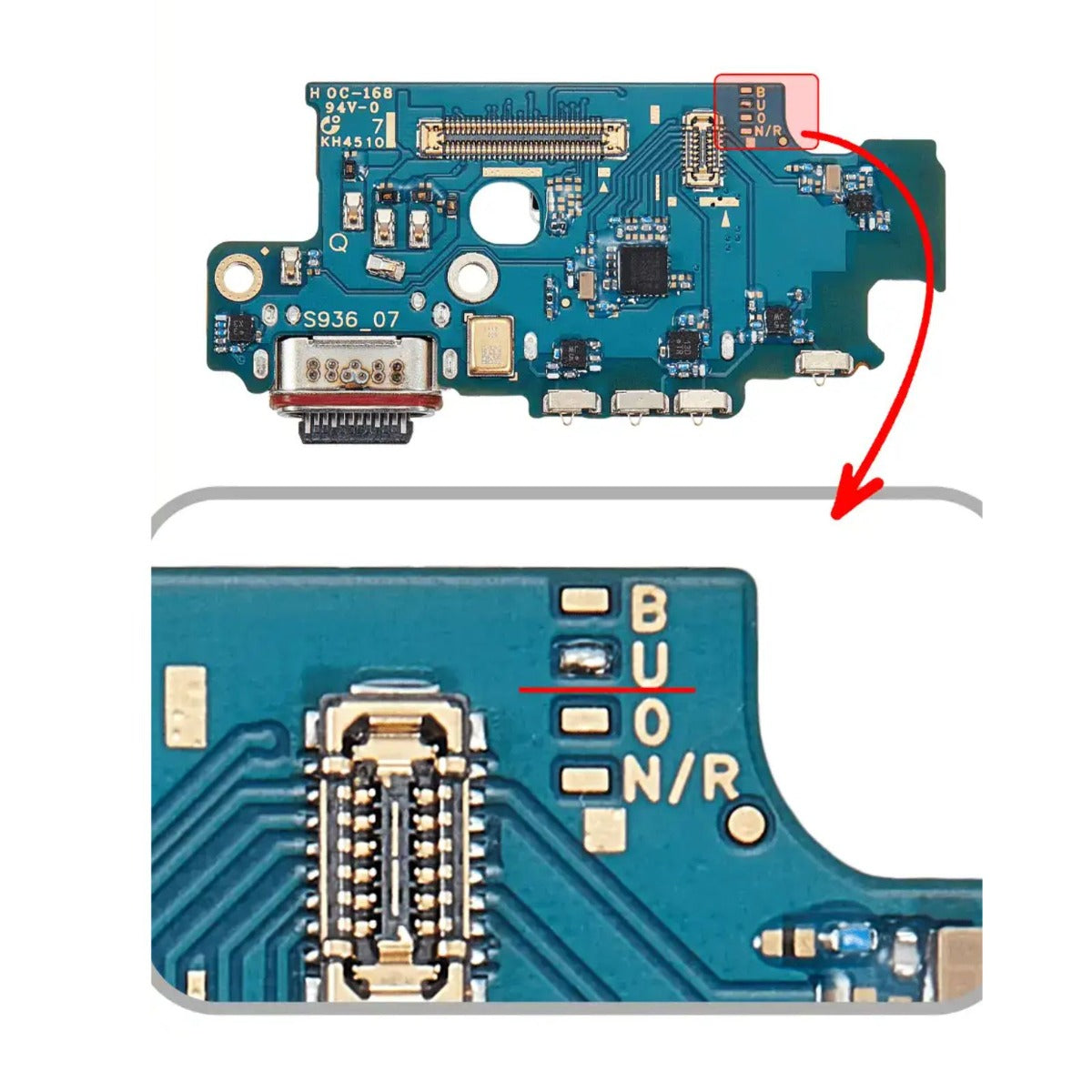 Charging Port Flex with Board (S936U) For Galaxy S25 Plus