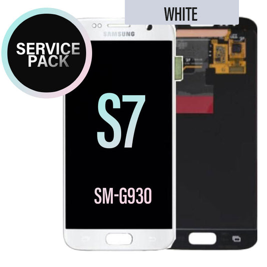 LCD Digitizer Screen Assembly Service Pack for Galaxy S7 G930 -  White