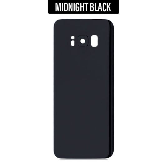 Back Battery Cover Glass Replacement with camera lens For Galaxy S8 G950 -Black