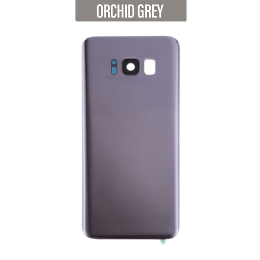 Back Battery Cover Glass Replacement with camera lens For Galaxy S8 G950 -Orchid Grey