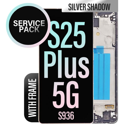 LCD Touch Screen Replacement With Frame For Galaxy S25 Plus 5G - Silver Shadow