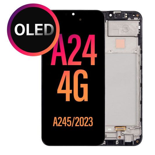 OLED LCD Touch Screen Assembly With Frame For Samsung Galaxy A24 4G