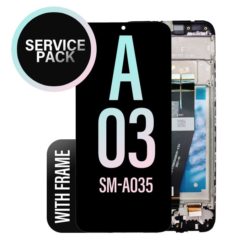LCD Digitizer Screen Assembly With Frame Service Pack for Galaxy A03
