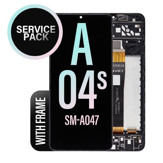 LCD Touch Screen Assembly with Frame Service Pack For Samsung Galaxy A04s SM-A047