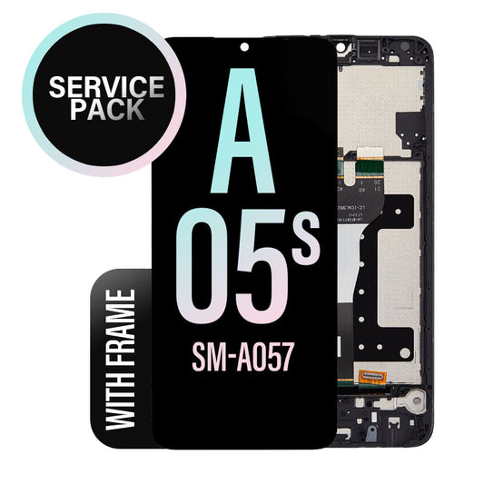 LCD Touch Screen Full Assembly With Frame Service Pack For Samsung Galaxy A05s