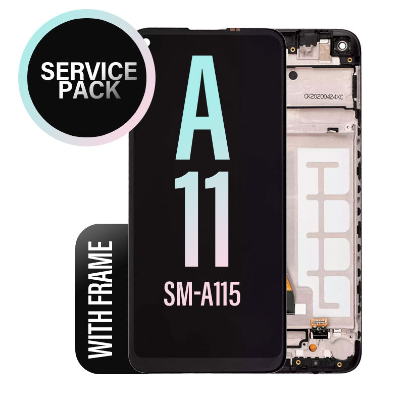 LCD Digitizer Screen Assembly with Frame Service Pack for Galaxy A11 2020 A115