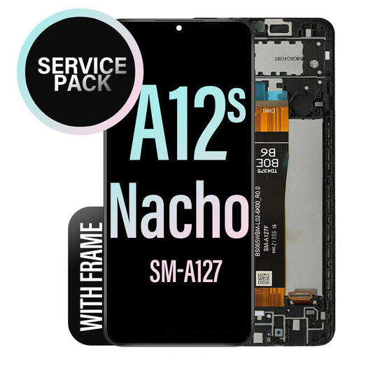LCD Digitizer Screen Assembly Replacement Service Pack for Galaxy A12s/ A12 Nacho