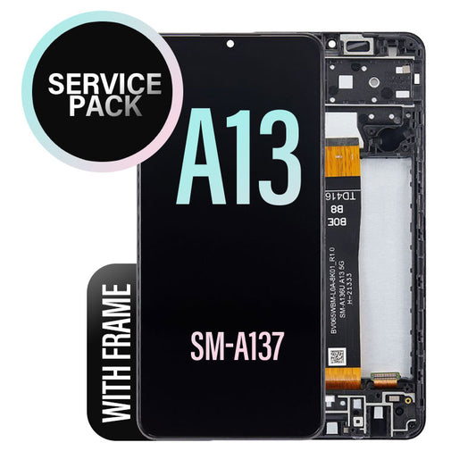 LCD Touch Screen Assembly with Frame Service Pack Compatible For Galaxy A13 4G A137