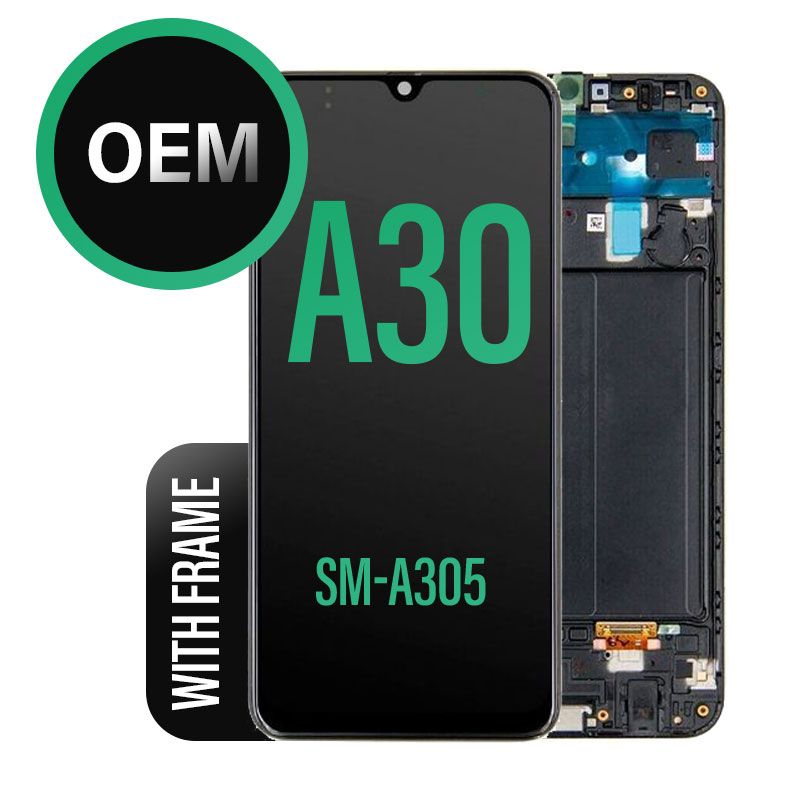 OEM LCD Touch Screen Assembly + Frame Replacement For Galaxy A30 2019 A305