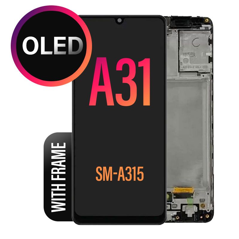 OLED LCD Touch Screen Assembly with Frame Replacement For Galaxy A31 2020 A315