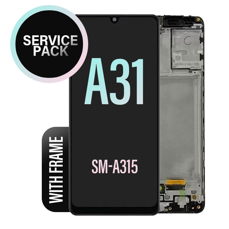 LCD Digitizer Screen Assembly with Frame Service Pack for Galaxy A31 2020 A315