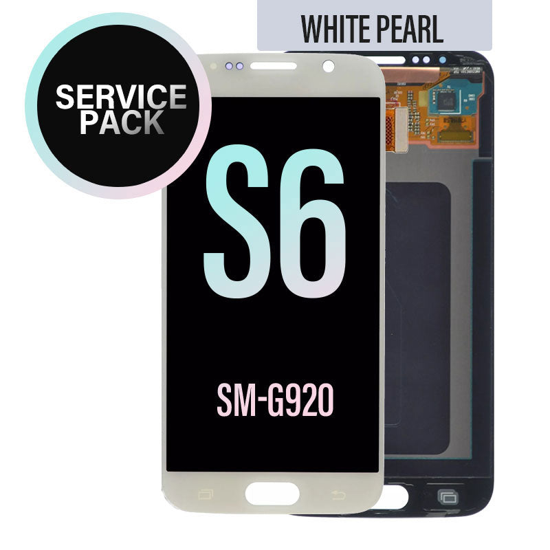 LCD Touch Screen Assembly Service Pack For Galaxy S6  G920 - White