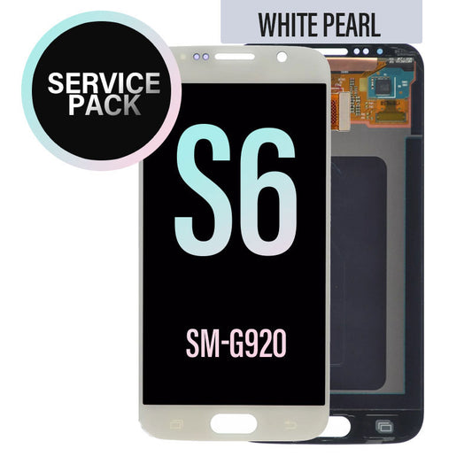 LCD Touch Screen Assembly Service Pack For Galaxy S6  G920 - White