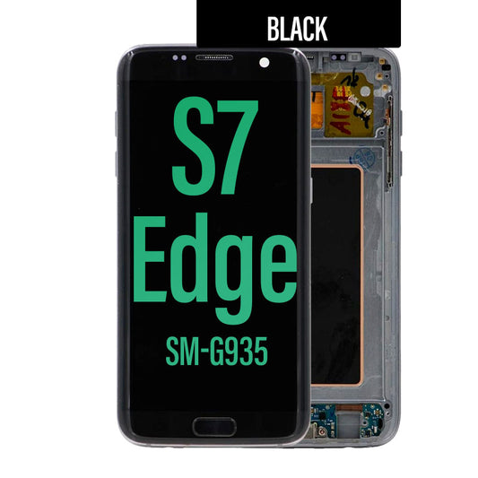 LCD Digitizer Screen Assembly With Frame for Galaxy S7 Edge G935 - Black