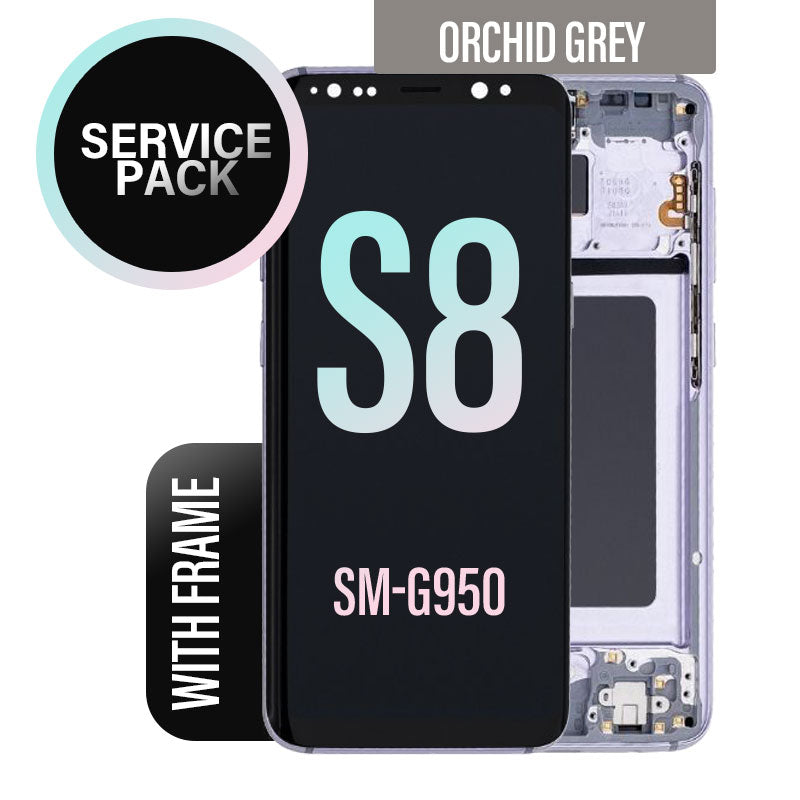 LCD Digitizer Screen Assembly With Frame Service Pack for Galaxy S8 G950 - Orchid Grey