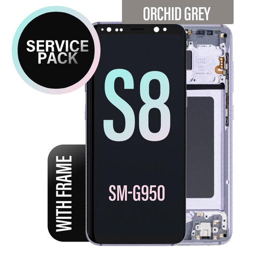 LCD Digitizer Screen Assembly With Frame Service Pack for Galaxy S8 G950 - Orchid Grey
