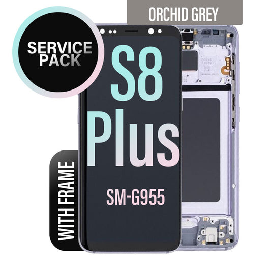 LCD Digitizer Screen Assembly With Frame Service Pack for Galaxy S8 Plus G955 - Orchid Grey