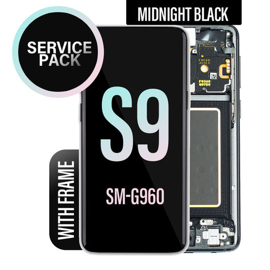 LCD Digitizer Screen Assembly With Frame Service Pack for Galaxy S9 G960 - Midnight Black