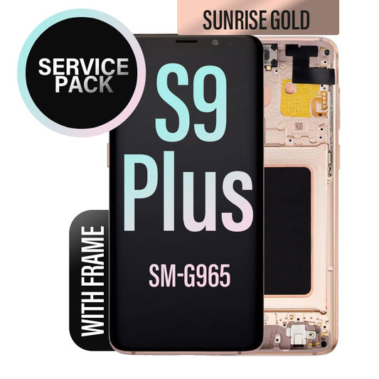 LCD Digitizer Screen Assembly With Frame Service Pack for Galaxy S9 Plus G965 - Sunrise Gold