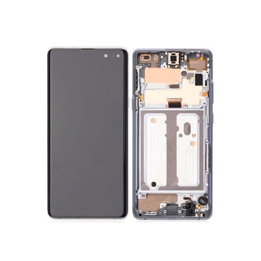 LCD Digitizer Screen Assembly with Frame Service Pack for Galaxy S10 5G G977 - Majestic Black