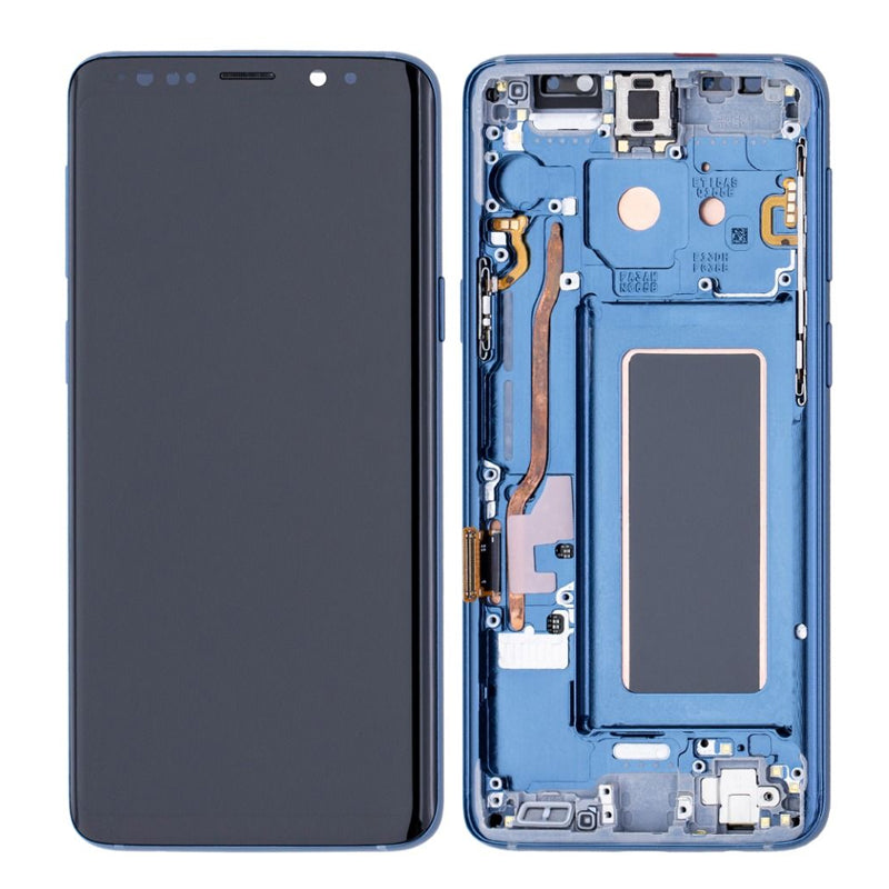 LCD Digitizer Screen Assembly With Frame Service Pack for Galaxy S9 G960 - Coral Blue
