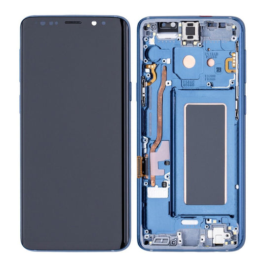 LCD Digitizer Screen Assembly With Frame Service Pack for Galaxy S9 G960 - Coral Blue