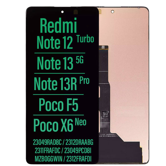 Redmi Note 12 Turbo/ Redmi Note 13 5G/ Redmi Note 13R Pro/ Poco F5/ Poco X6 Neo LCD Touch Screen Assembly