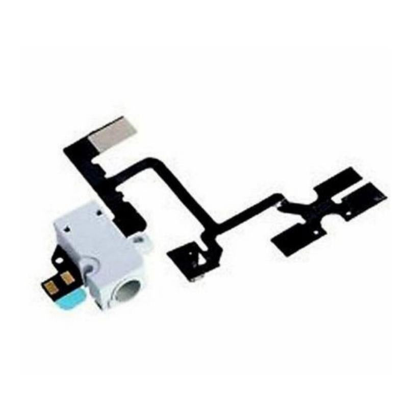 Volume Button Flex Cable with Handsfree Port For iPhone 4 - White