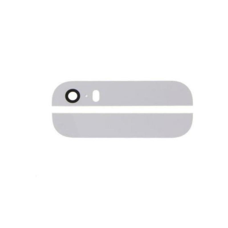 Upper Lower Glass for Back Glass For iPhone 5S - White