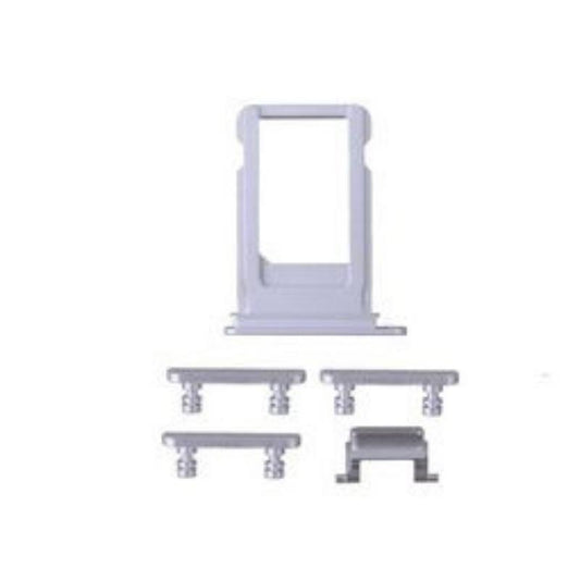 Sim Tray and Button Set For iPhone 7 - Silver