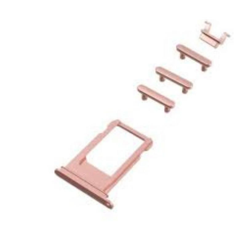 Sim Tray and Button Set For iPhone 7 - Rose Gold