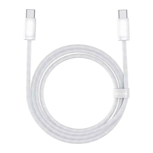 USB-C To USB-C Fast Charging 65W Barided Cable 2M - White