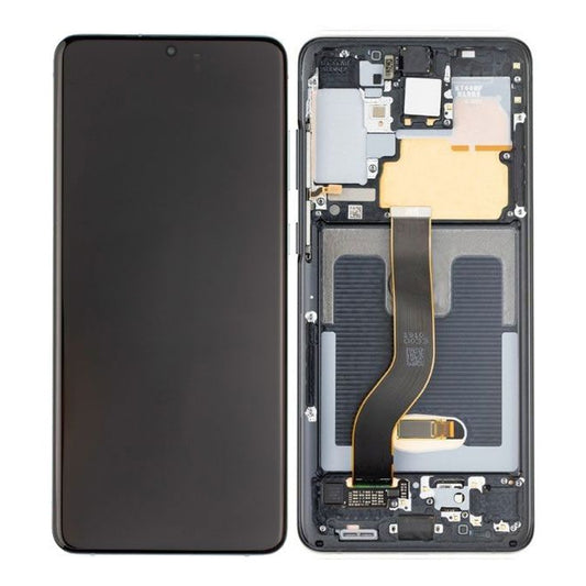 OLED LCD Digitizer Screen Assembly with Frame Replacement for Galaxy S20 Plus/ S20 Plus 5G - Cosmic Black