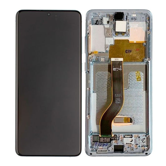 LCD Digitizer Screen Assembly with Frame Service Pack for Galaxy S20 Plus/ S20 Plus 5G  G986 - Cloud White